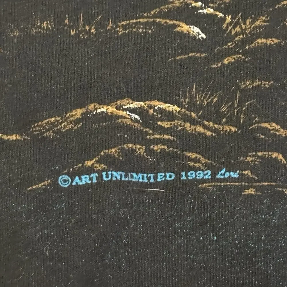 Vintage 90s Art Unlimited Henley T Shirt XXL 2XL Bald Eagle Nature 1992 - Picture 7 of 9